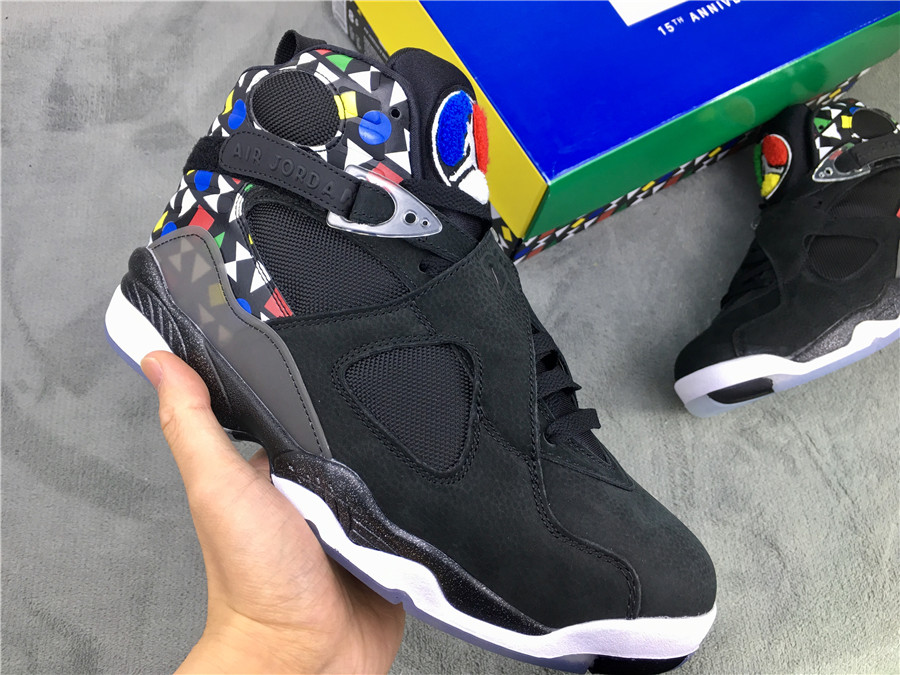 2019 Men Air Jordan 8 Quai54 Black Colorful Shoes